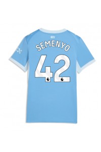 Manchester City Antoine Semenyo #42 Jalkapallovaatteet Naisten Kotipaita 2026-27 Lyhythihainen